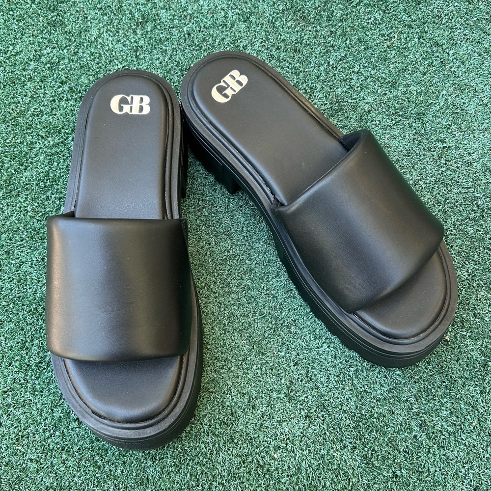 NWT Gianni Bini GB Kickback Platform Slide Sandal Black 9.5 - Picture 12 of 13